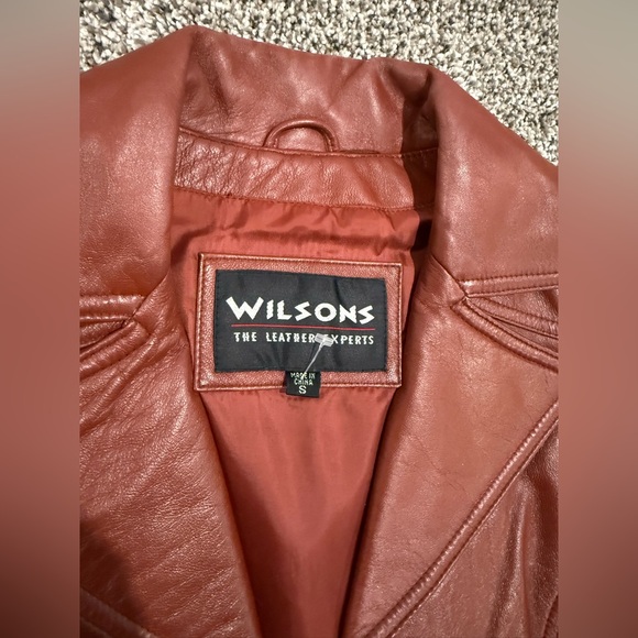 Wilson's Leather red brown leather jacket, size women's small - Picture 6 of 16